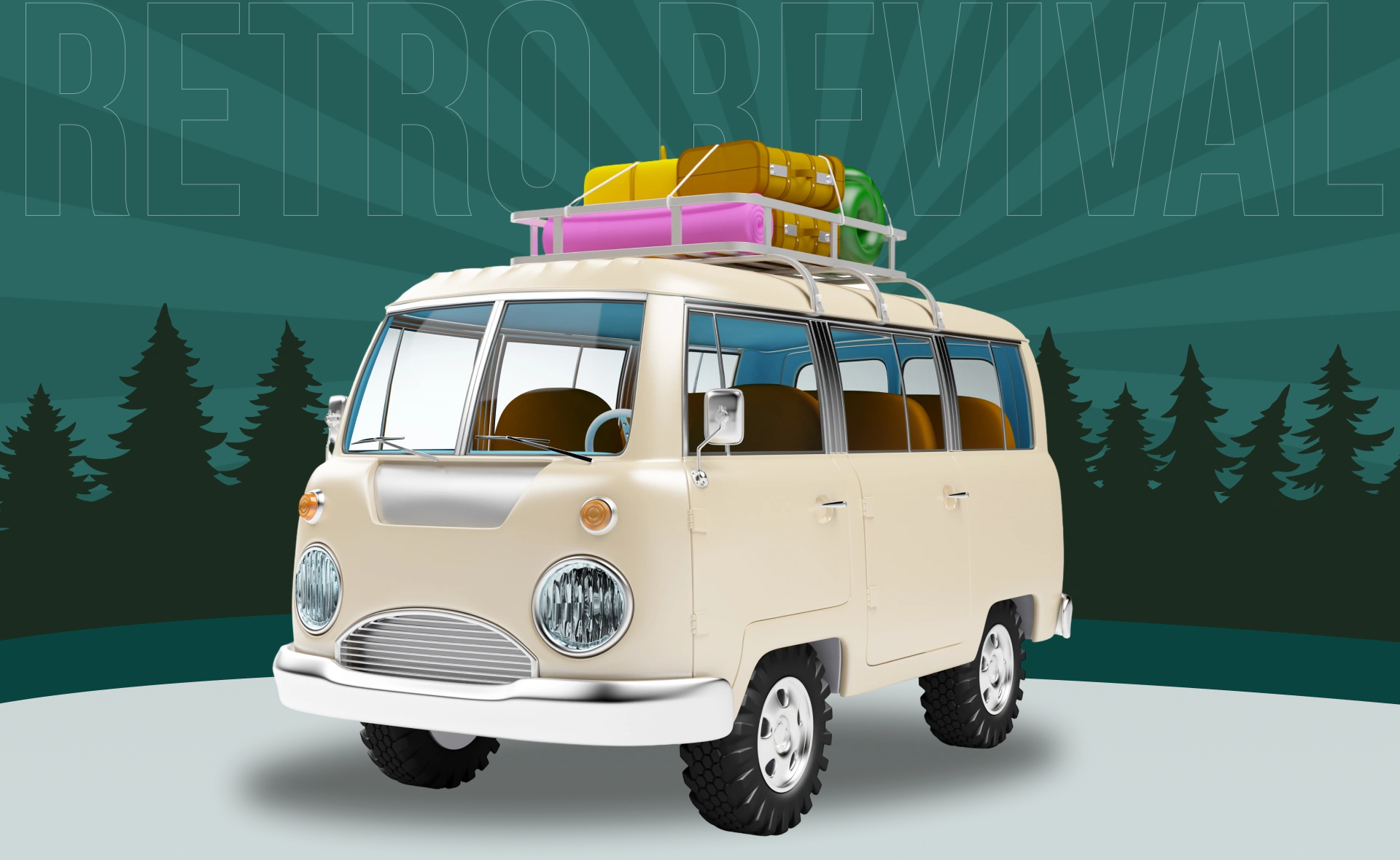 Classic minivan for travel adventures